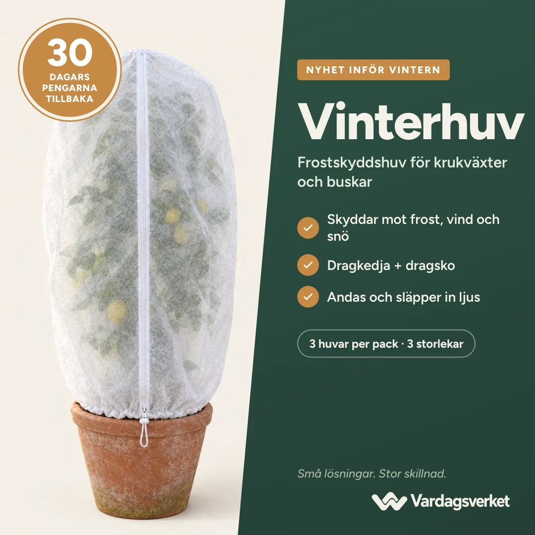 Vinterhuv frostskyddshuv över en kruka – 30 dagars pengarna tillbaka