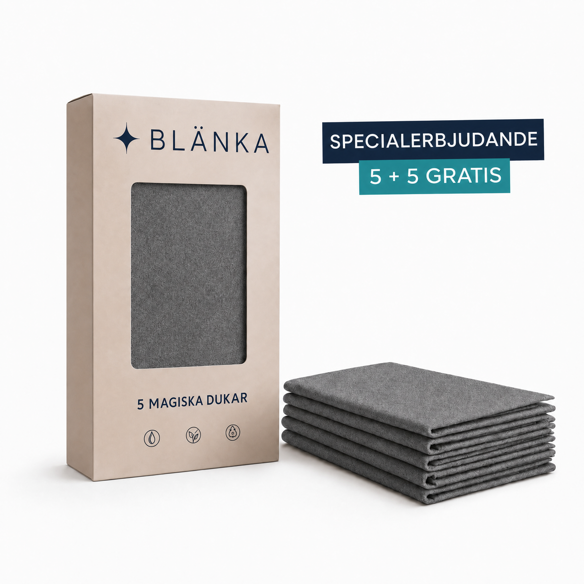 Blänka magiska putsdukar – 5 + 5 gratis