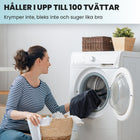 Håller i upp till 100 tvättar