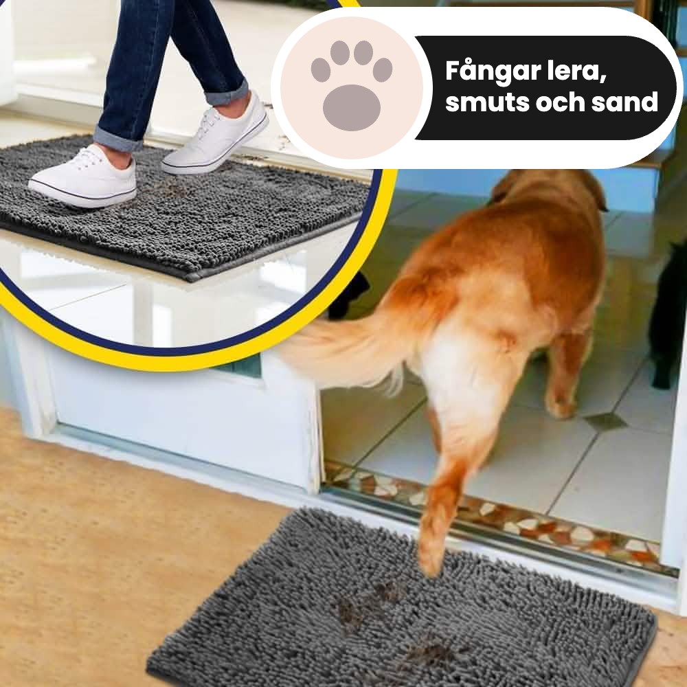 Tassa fångar lera, smuts och sand – grå matta