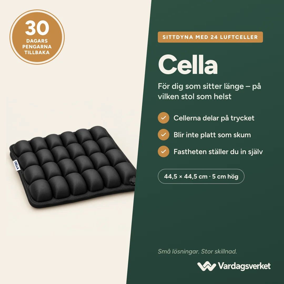 Cella sittdyna med 24 luftceller – för dig som sitter länge